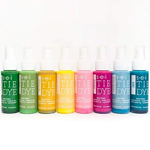 S.E.I. Natural Fade Tie Dye Kit, Fabric Spray Dye, 8 Colors