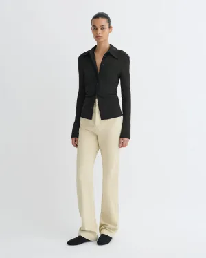 Seldes - Crochet-Trimmed Jeans - Beige Travel Outfit Street Fashion Creative Look Traveler Gear Earthy