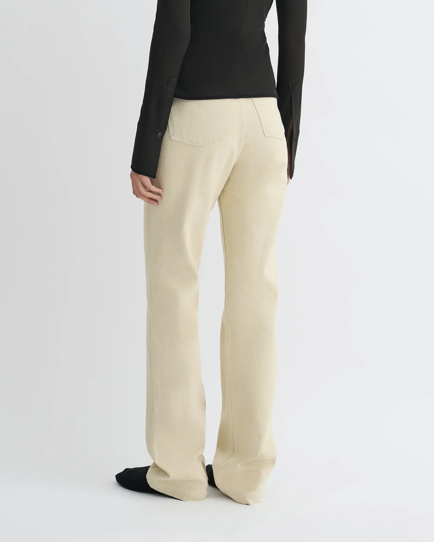 Beach Day Modern Party Look Sunny Vibes Couple Look Seldes - Crochet-Trimmed Jeans - Beige