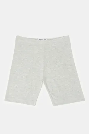 Senior Girls Pink And Grey Cycling Shorts (Pack of 2)