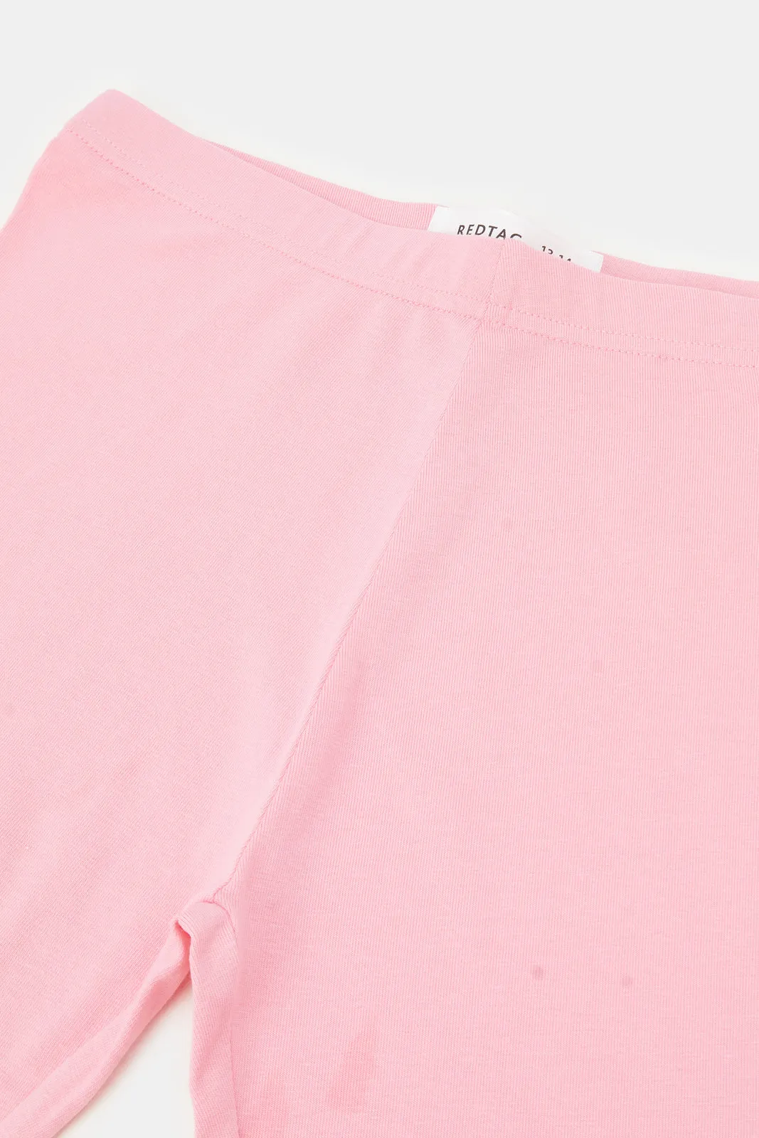 Senior Girls Pink And Grey Cycling Shorts (Pack of 2)