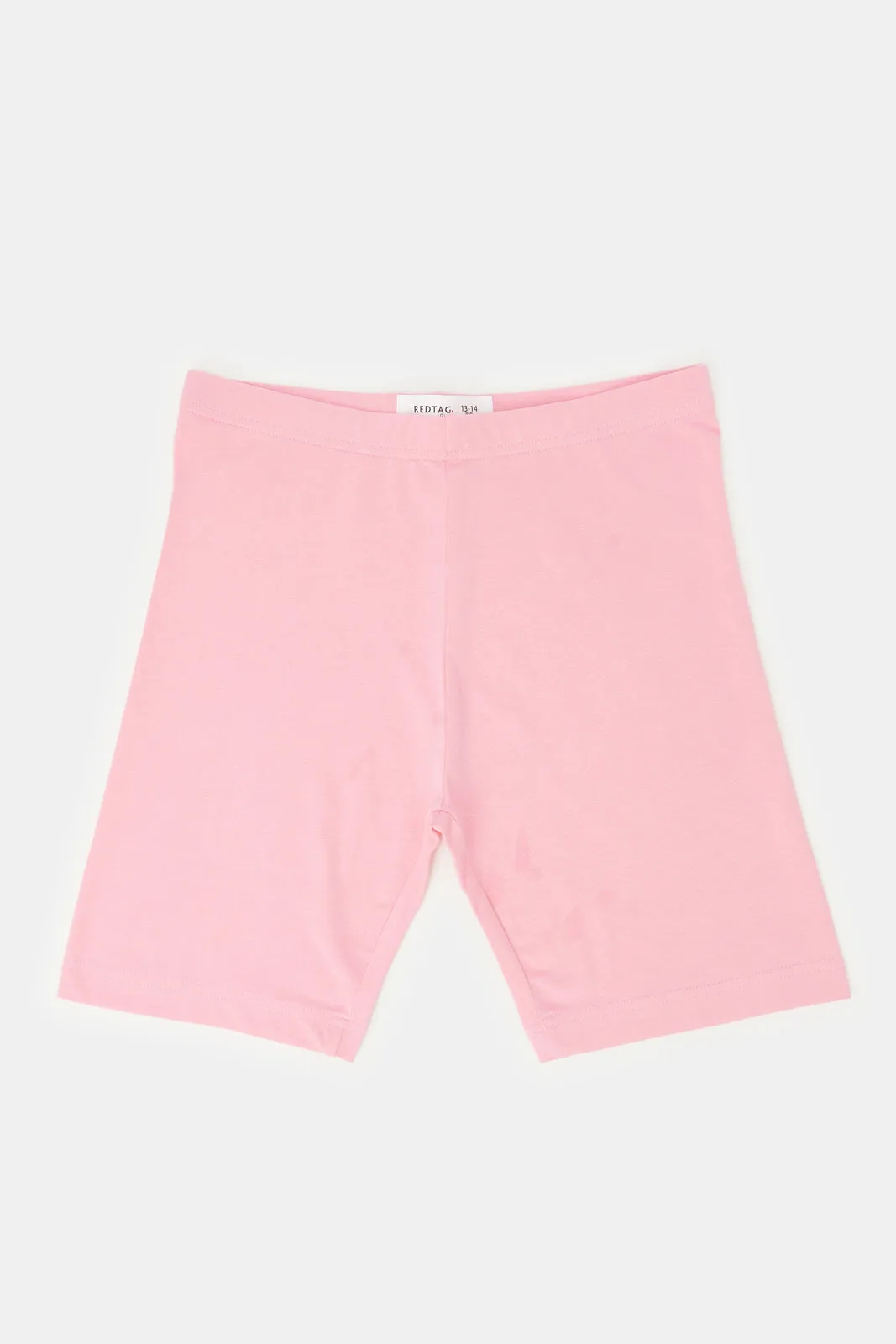 Senior Girls Pink And Grey Cycling Shorts (Pack of 2)