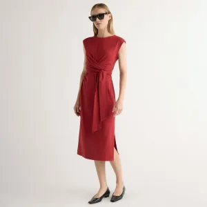 Calm Movement Fei Tie-Front Organic Cotton Dress