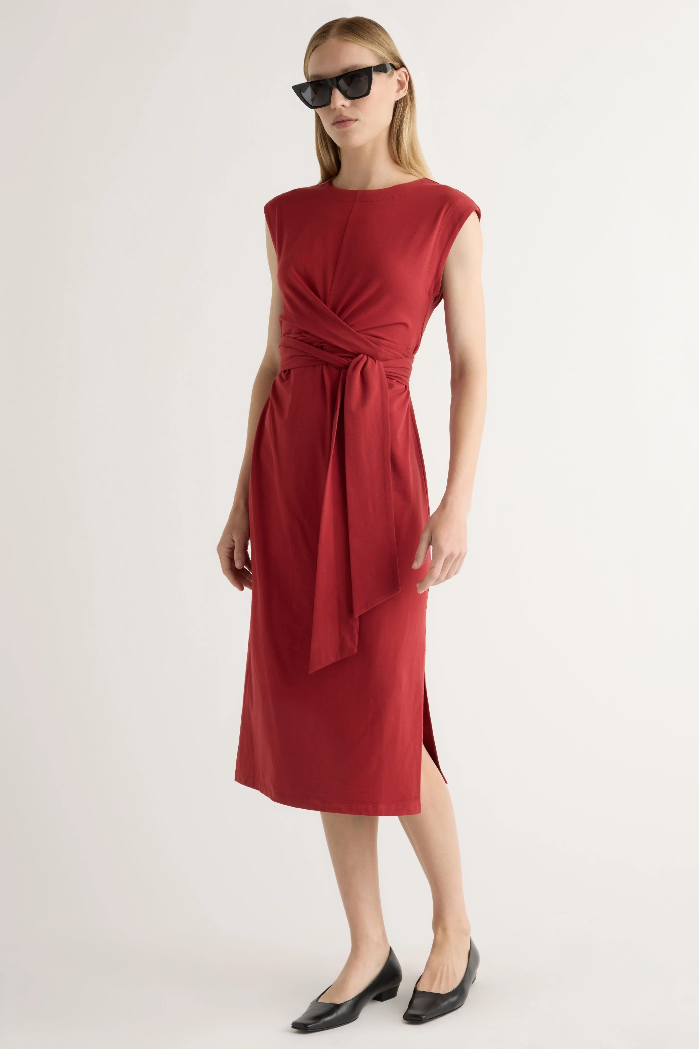 Fei Tie-Front Organic Cotton Dress Feminine Vibe