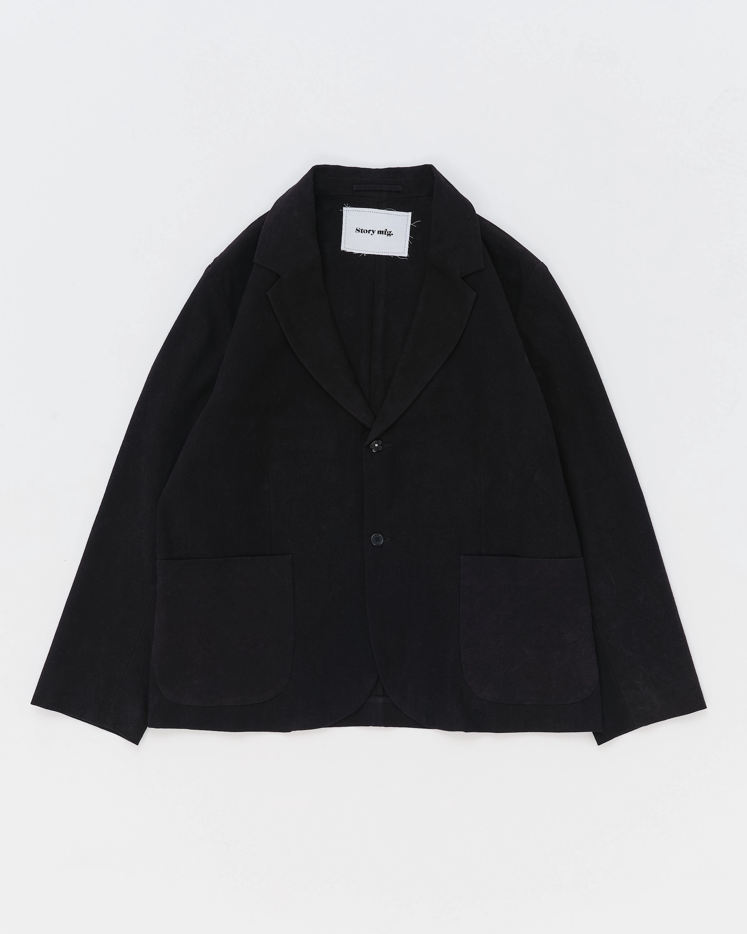Streetwear Fan Evening Stroll Elegant Comfort Stretch Technology Shale Jacket - Black Slub
