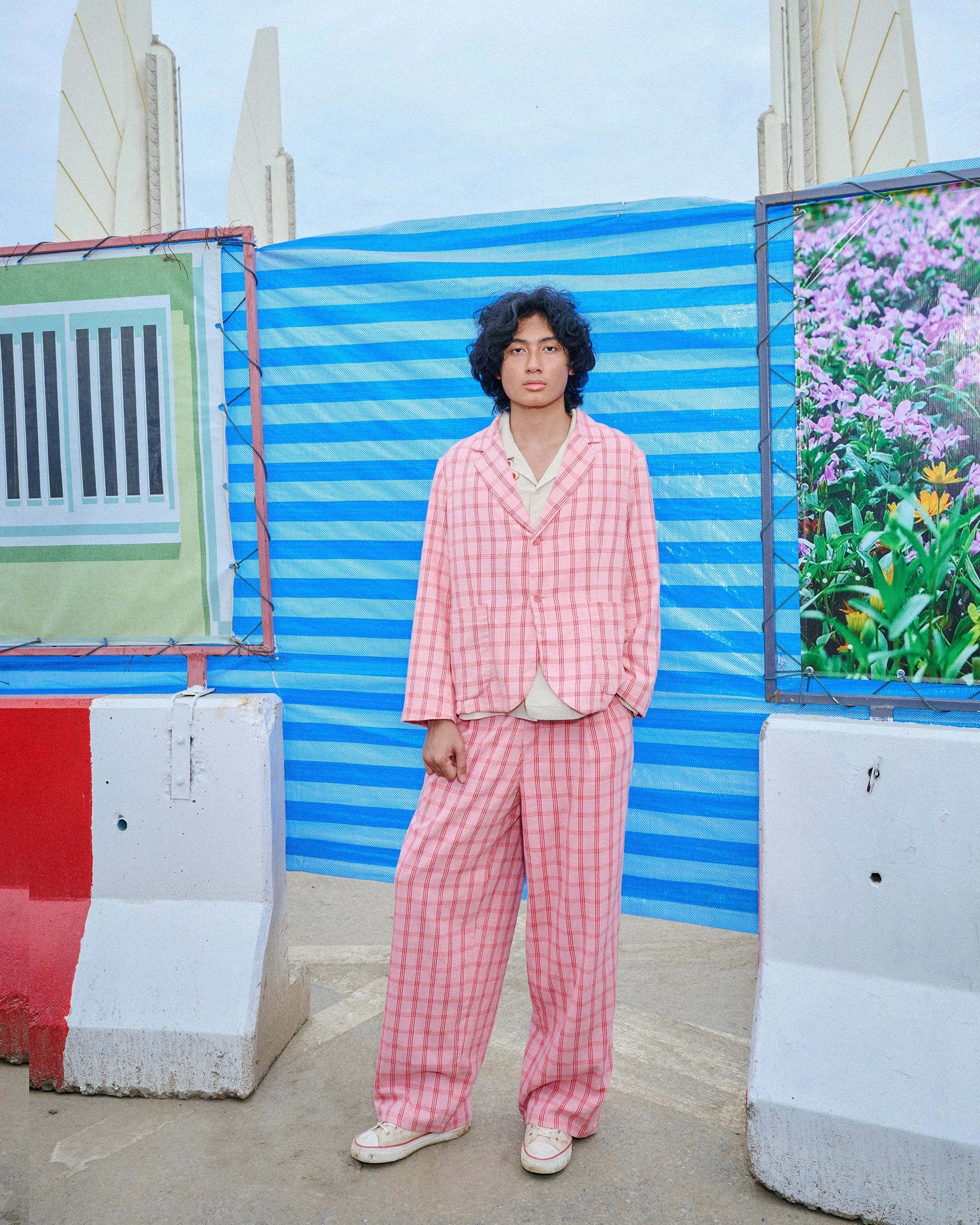 Shale Jacket - Pink Check Handloom Calm Aesthetic Sustainable Student Outfit Nature Lover