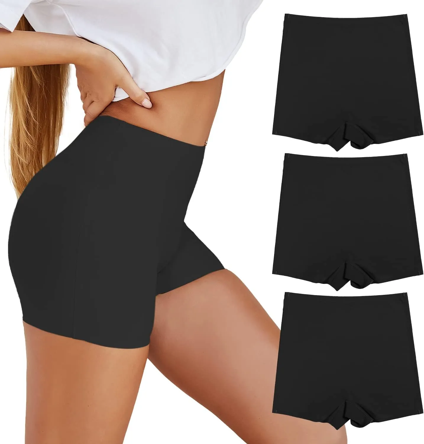 SHARICCA BoyShorts Panties for Women Seamless Soft Boy Shorts Underwear Short Boxer Briefs Anti Chafing Multiple Pack