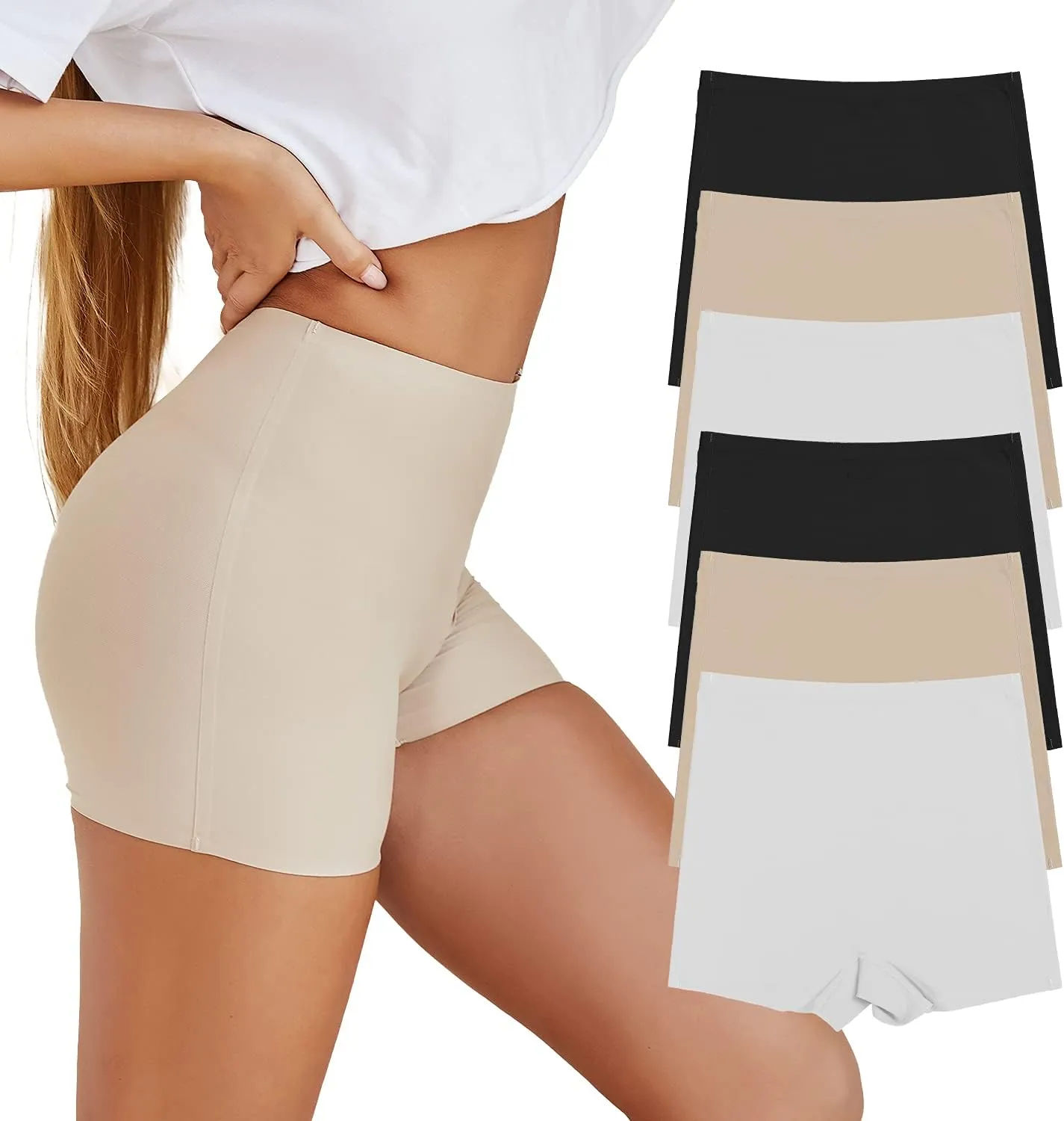 SHARICCA BoyShorts Panties for Women Seamless Soft Boy Shorts Underwear Short Boxer Briefs Anti Chafing Multiple Pack