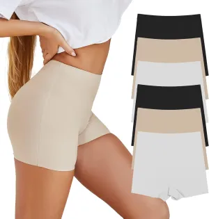 SHARICCA BoyShorts Panties for Women Seamless Soft Boy Shorts Underwear Short Boxer Briefs Anti Chafing Multiple Pack
