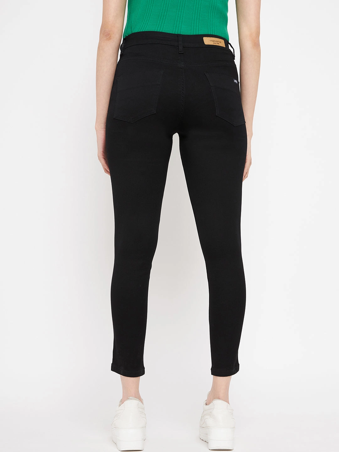 Daily Essential Madame Solid Black Denim