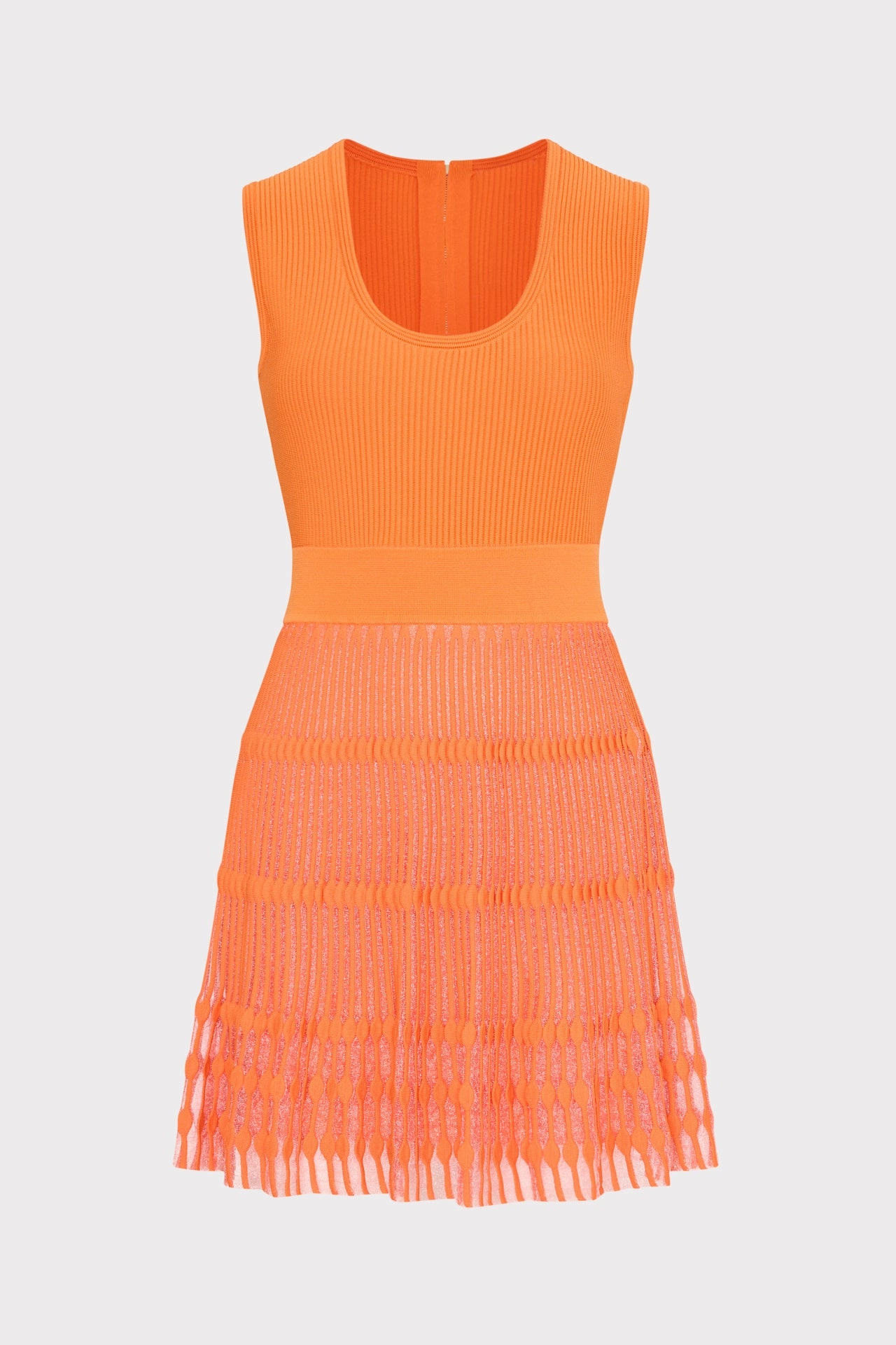 Sheer Knit Fit And Flare Mini Dress Low Maintenance Fibers Turtleneck Variation