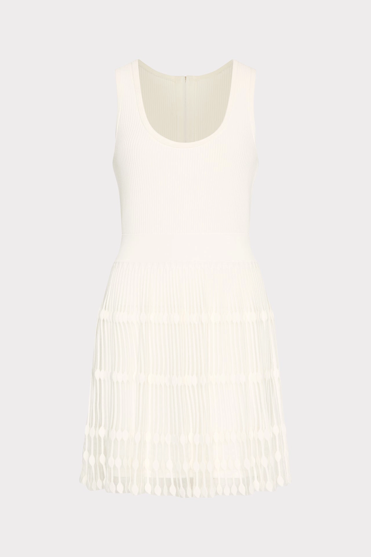 Chill Friendly Under Layer Sheer Knit Fit And Flare Mini Dress