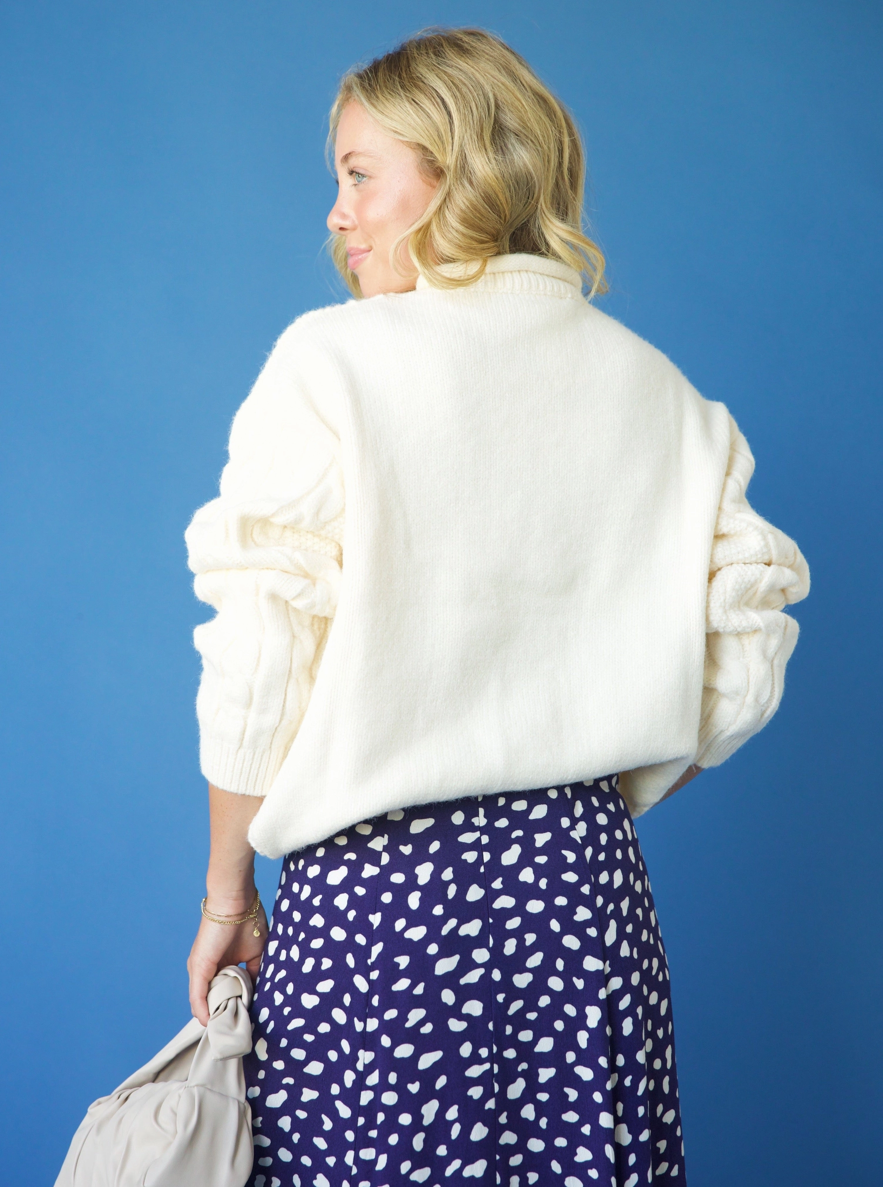 Sheffield Jumper - Ivory YarnDyed Stripes