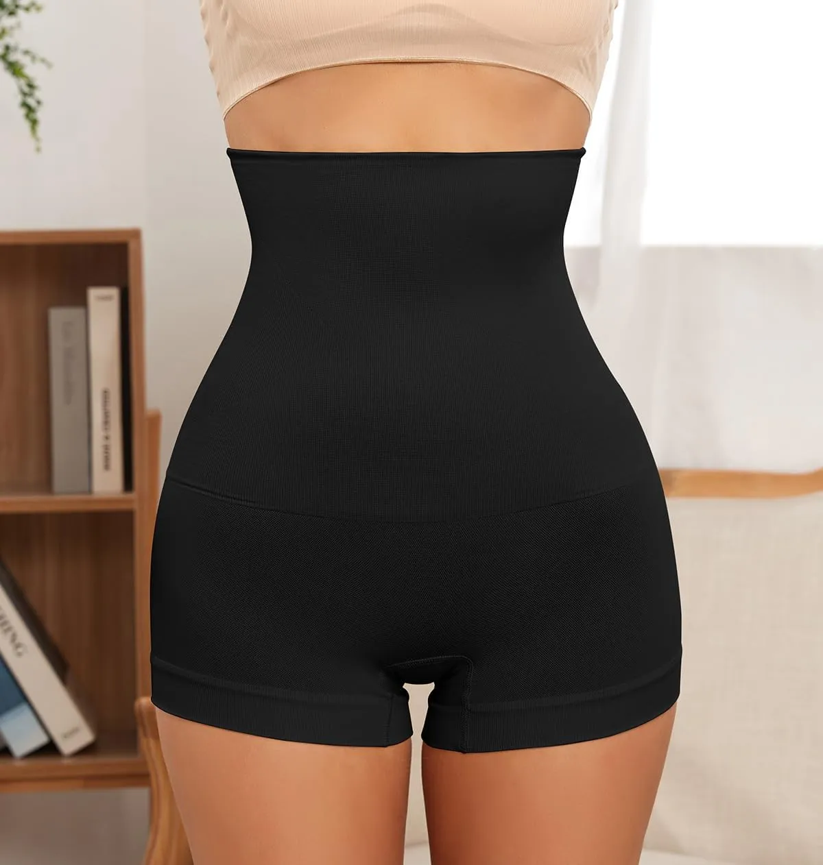 SHEKINI Body Shaper For Women Tummy Control Shapewear Shorts High Waist Compression Panties Slimming 2 Pack