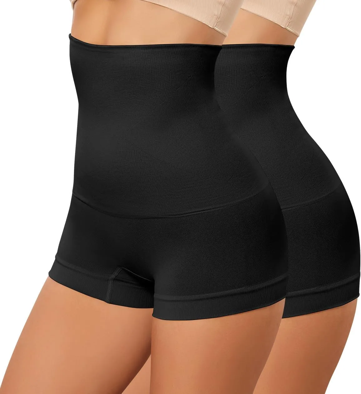 SHEKINI Body Shaper For Women Tummy Control Shapewear Shorts High Waist Compression Panties Slimming 2 Pack