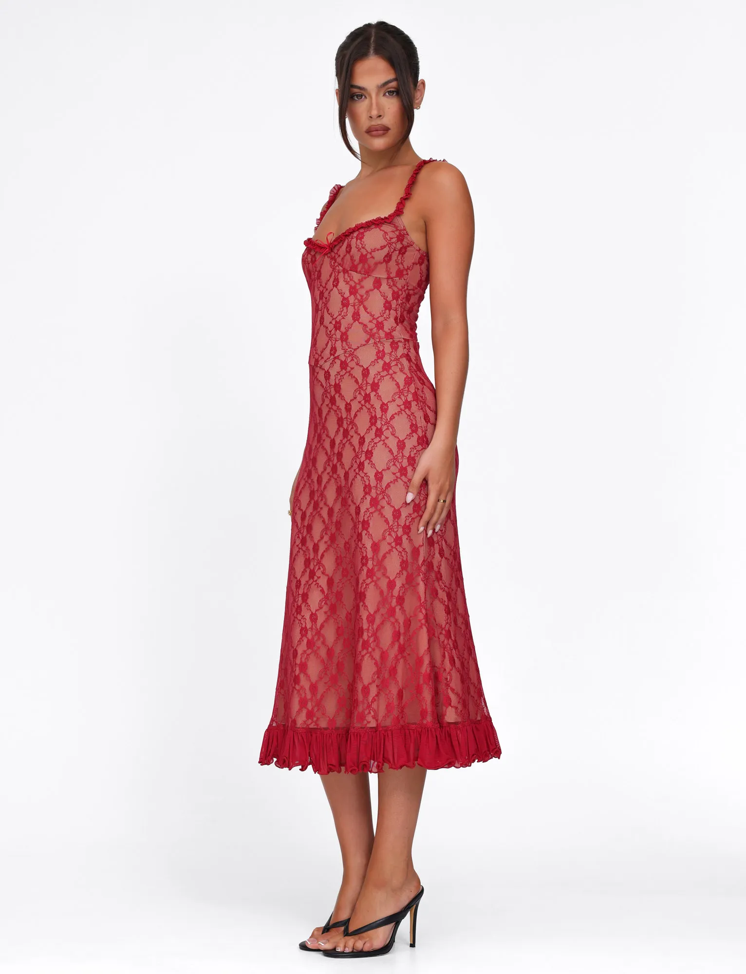 DEJA DRESS - RED : BERRY RED Effortless Comfort Perfectly Fitted