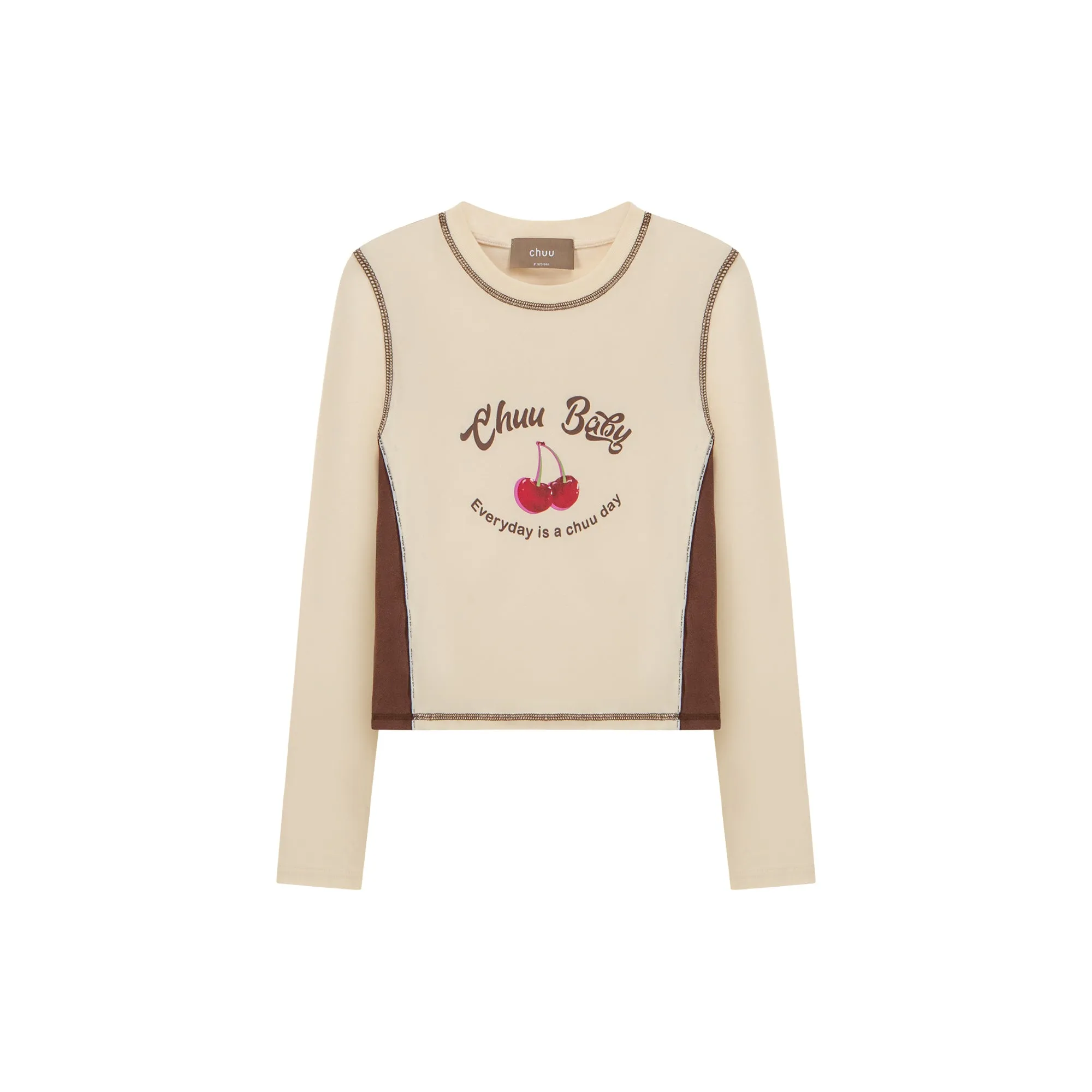 Shiny Confidence Cherry Color Cropped T-Shirt