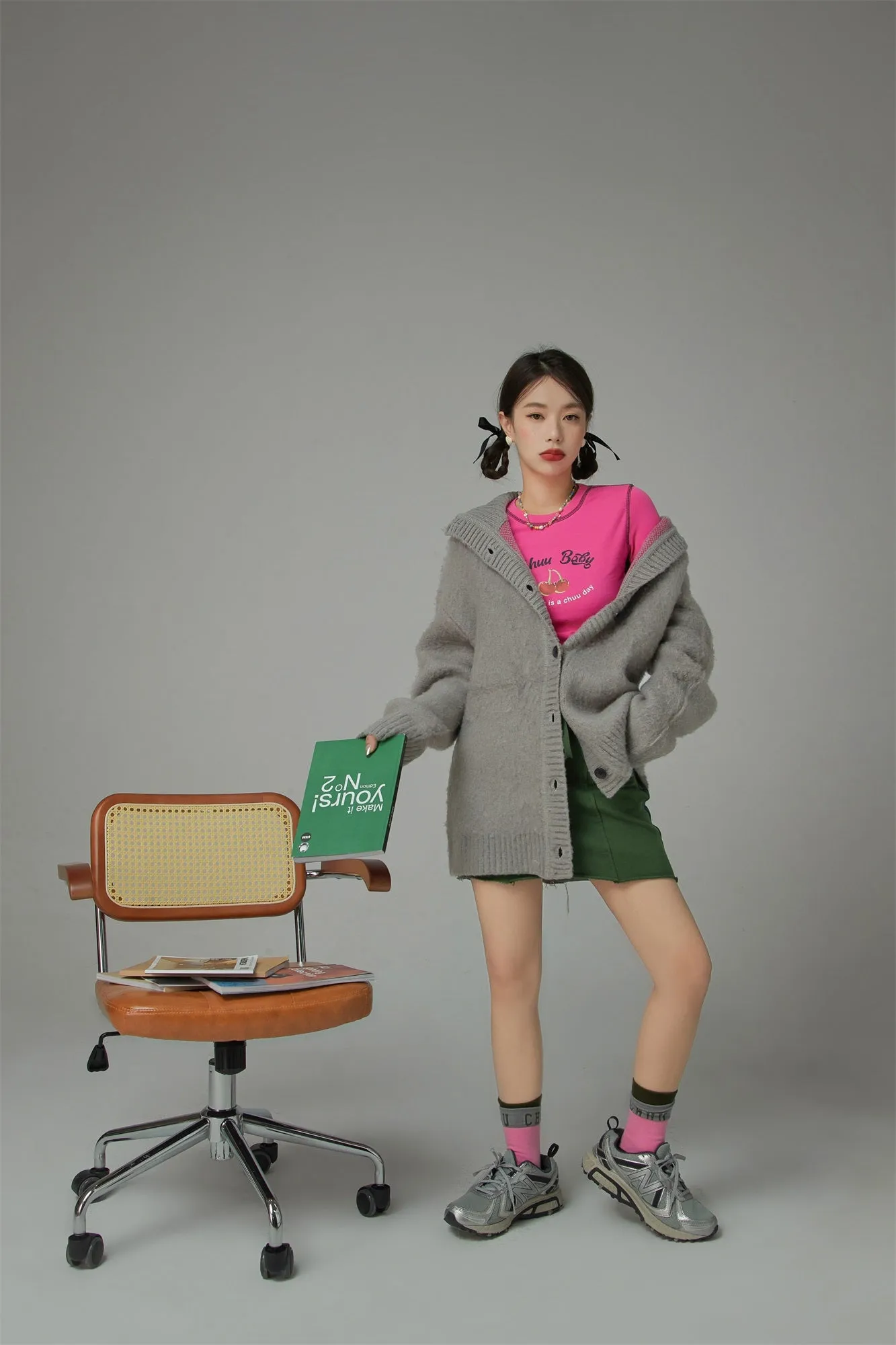 Shiny Confidence Cherry Color Cropped T-Shirt