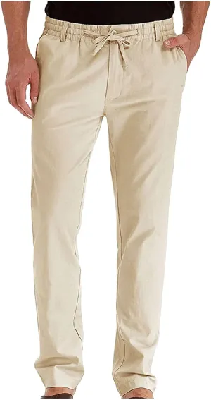 SHOPESSA Mens Business Casual Pants Relaxed Fit Relaxed Fit Elastic Waist Comfort Stretch Dress Pants Cotton Stretch Pants