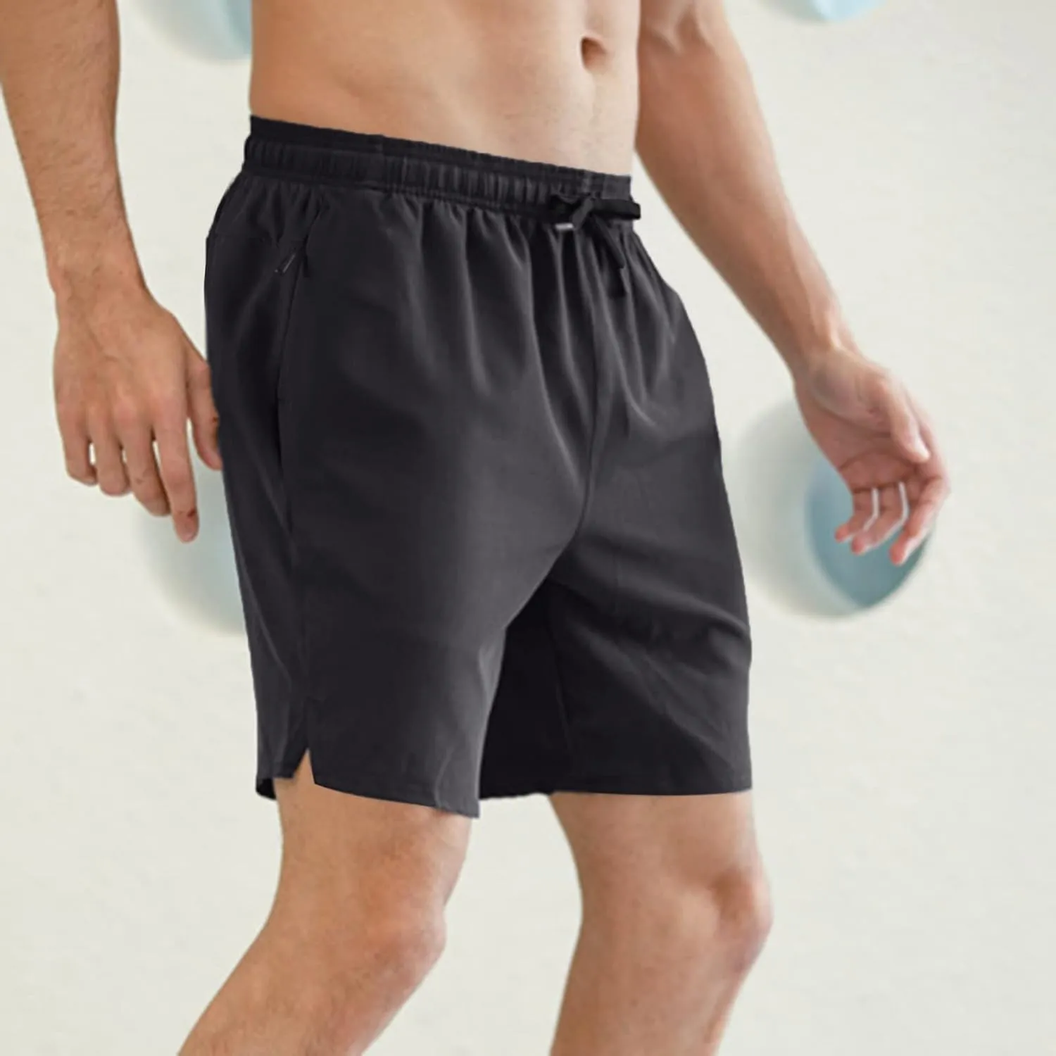 Shorts for Men Basketball Athletic Shorts Elastic Waist Drawstring Shorts Summer Beach Vacation Casual Shorts
