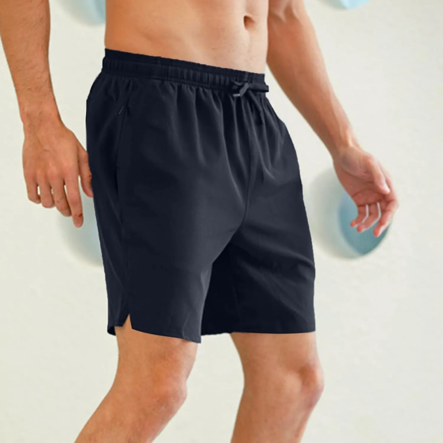Shorts for Men Basketball Athletic Shorts Elastic Waist Drawstring Shorts Summer Beach Vacation Casual Shorts