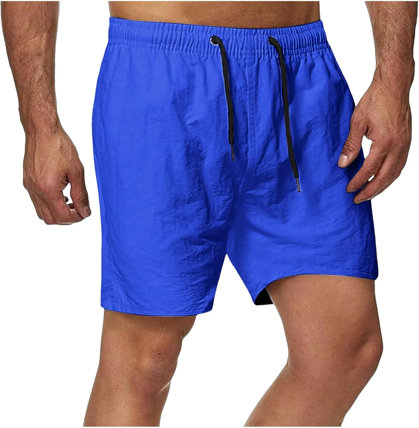 Shorts for Men Casual Lightweight Outdoor Shorts Summer Beach Vacation Shorts Elastic Waist Drawstring Shorts