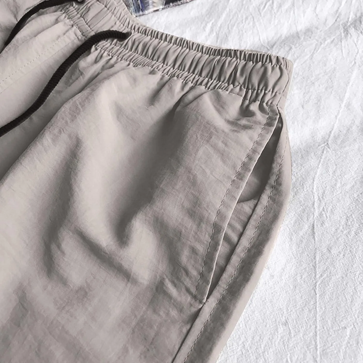 Shorts for Men Casual Lightweight Outdoor Shorts Summer Beach Vacation Shorts Elastic Waist Drawstring Shorts