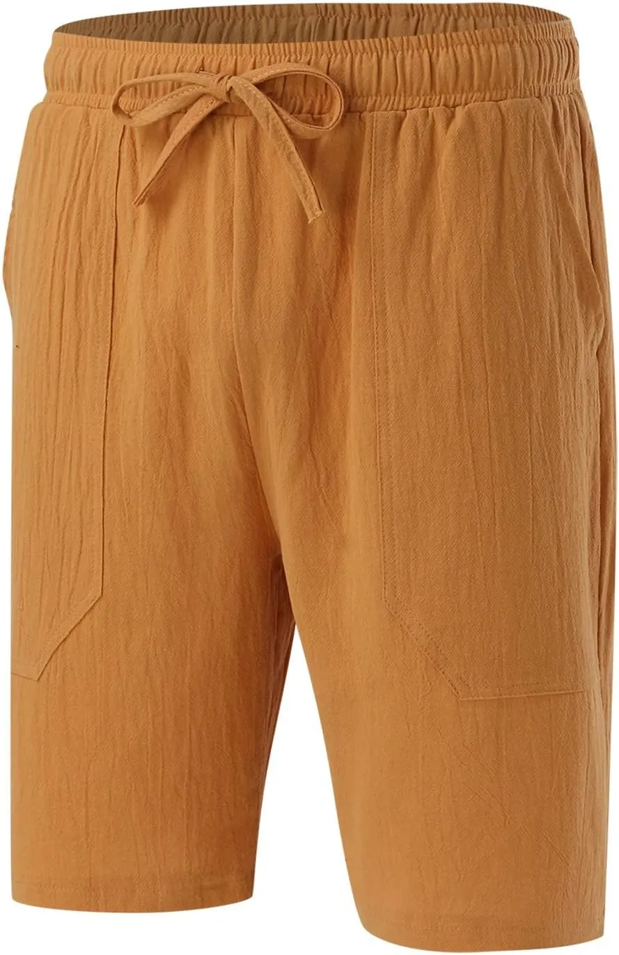 Shorts for Men Summer Beach Vacation Shorts Casual Elastic Waist Drawstring Shorts Relaxed Fit Outdoor Shorts
