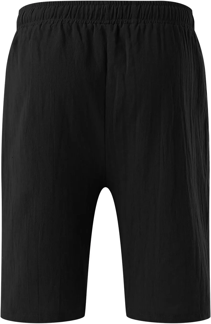 Shorts for Men Summer Beach Vacation Shorts Casual Elastic Waist Drawstring Shorts Relaxed Fit Outdoor Shorts