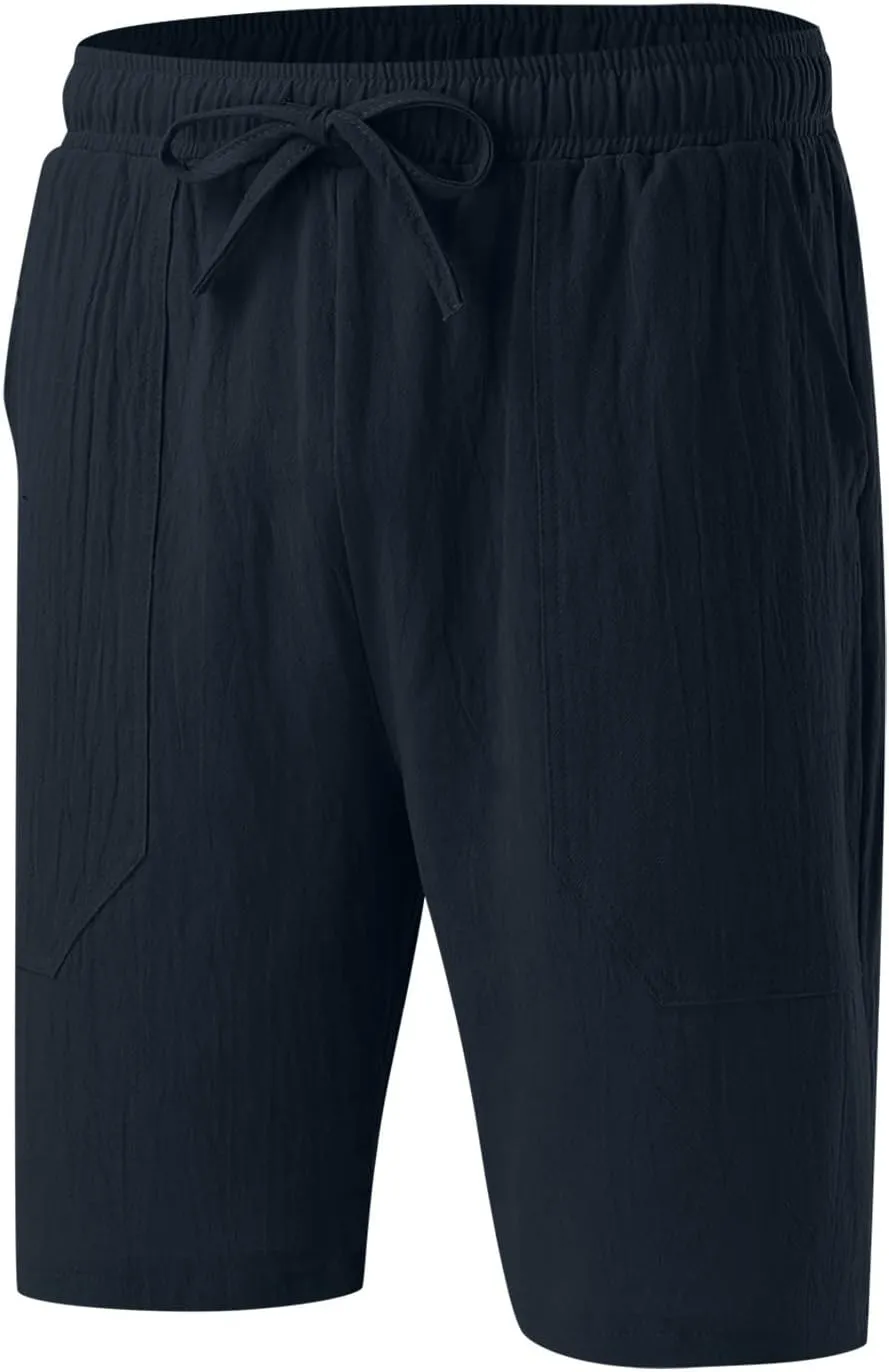 Shorts for Men Summer Beach Vacation Shorts Casual Elastic Waist Drawstring Shorts Relaxed Fit Outdoor Shorts