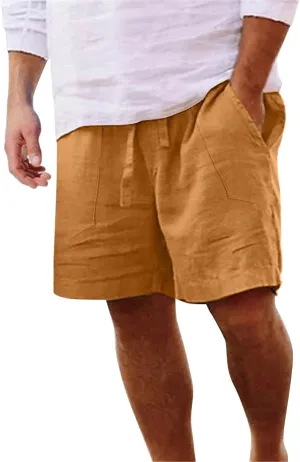 Shorts for Men Summer Beach Vacation Shorts Casual Elastic Waist Drawstring Shorts Relaxed Fit Outdoor Shorts