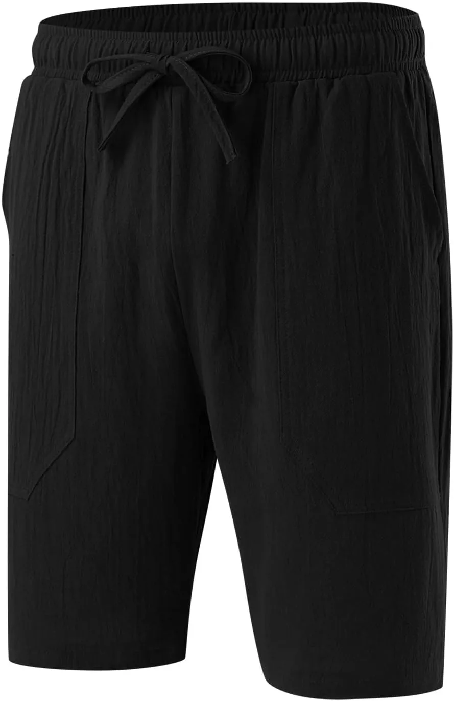 Shorts for Men Summer Beach Vacation Shorts Casual Elastic Waist Drawstring Shorts Relaxed Fit Outdoor Shorts