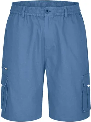 Shorts for Men Summer Beach Vacation Shorts Elastic Waist Drawstring Shorts Relaxed Lightweight Hiking Shorts