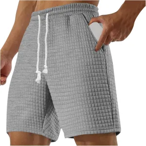 Shorts for Mens Fall Summer Color Block Loose Fit Sport Athletic Beach Hawaiian Ruched Crochet Shorts Mens 2025