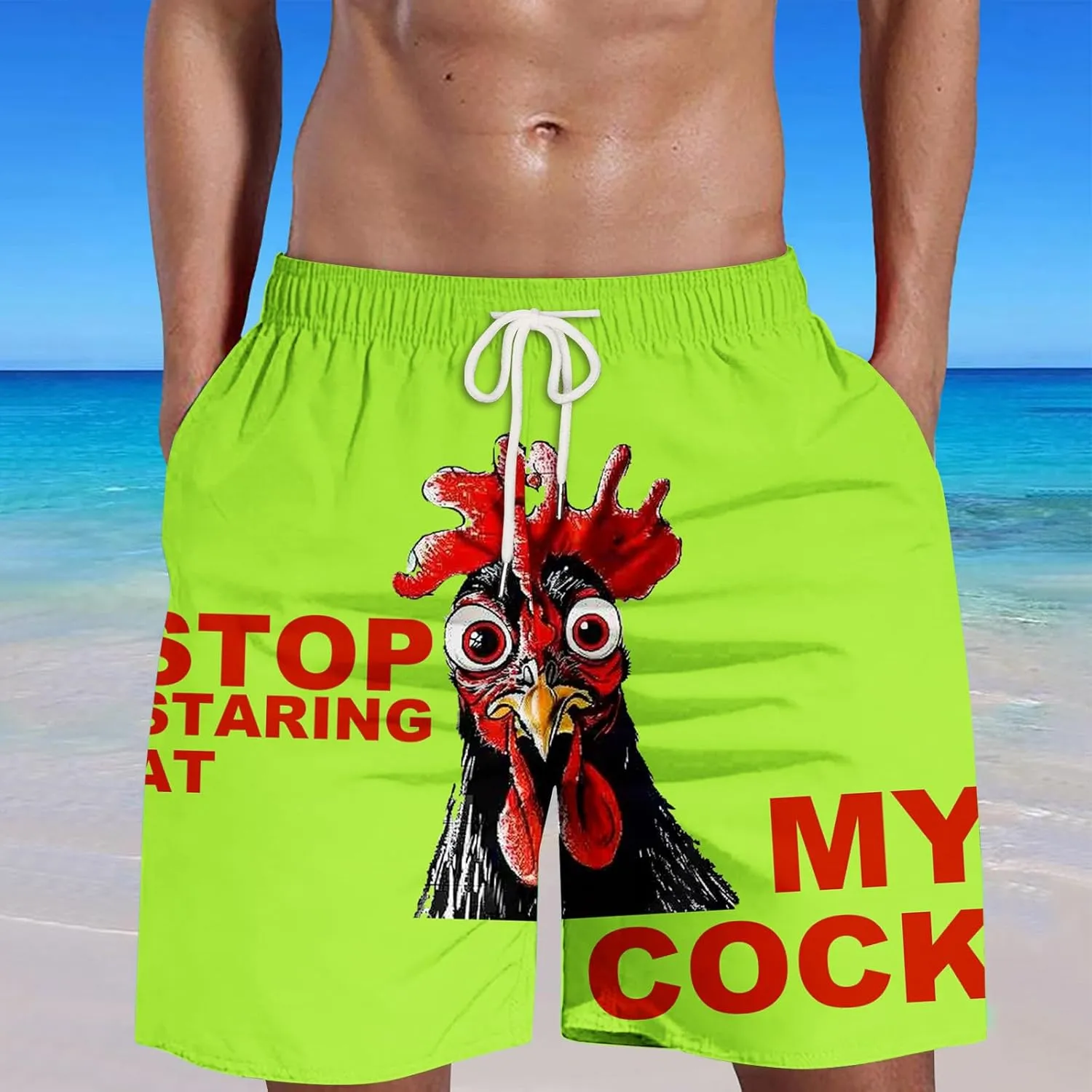 Shorts Men Funny Printed Novelty Shorts Lounge Sports Athletic Drawstring Short Pants Soft Smooth Track Shorts