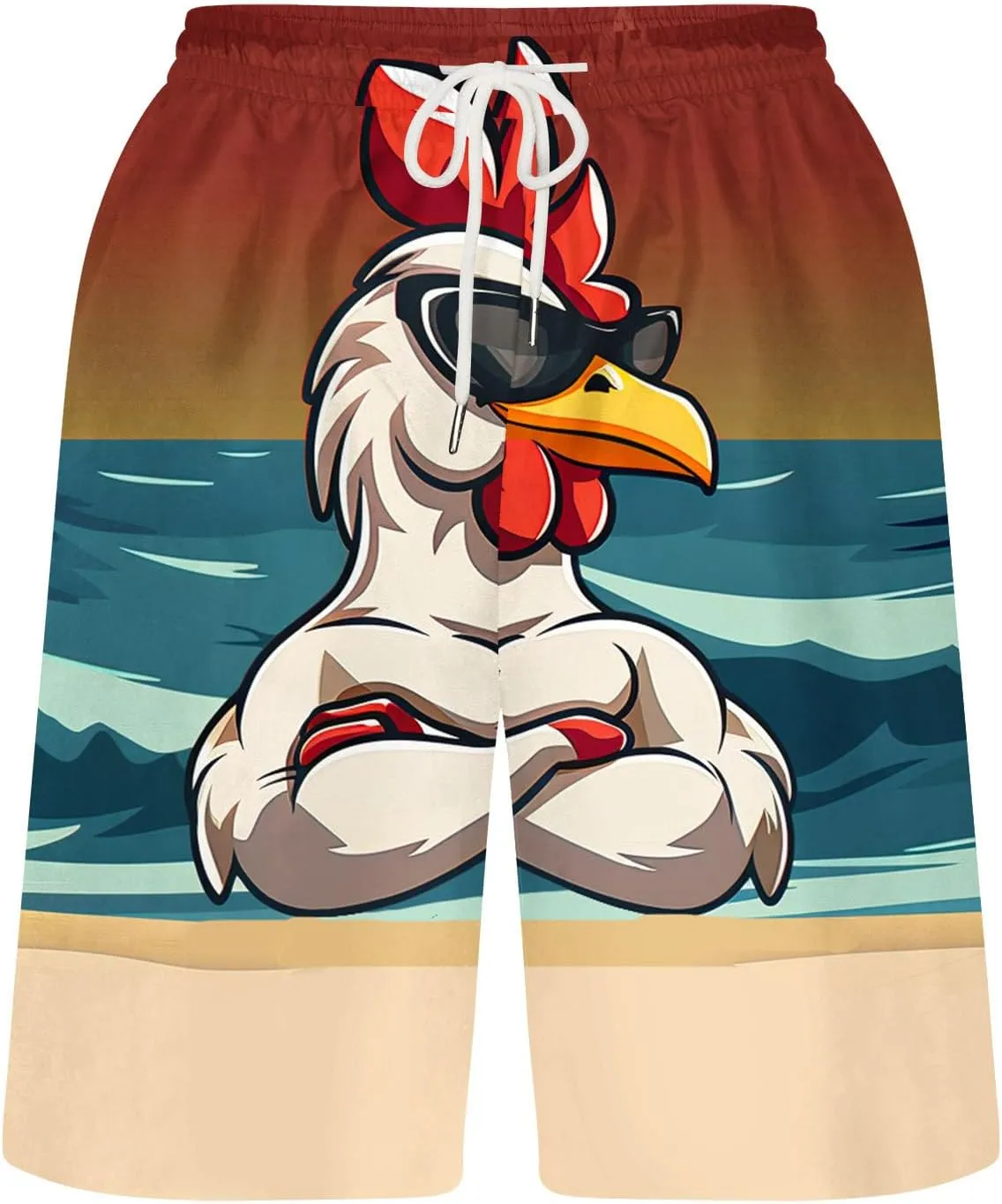 Shorts Men Funny Printed Novelty Shorts Lounge Sports Athletic Drawstring Short Pants Soft Smooth Track Shorts