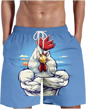Shorts Men Funny Printed Novelty Shorts Lounge Sports Athletic Drawstring Short Pants Soft Smooth Track Shorts
