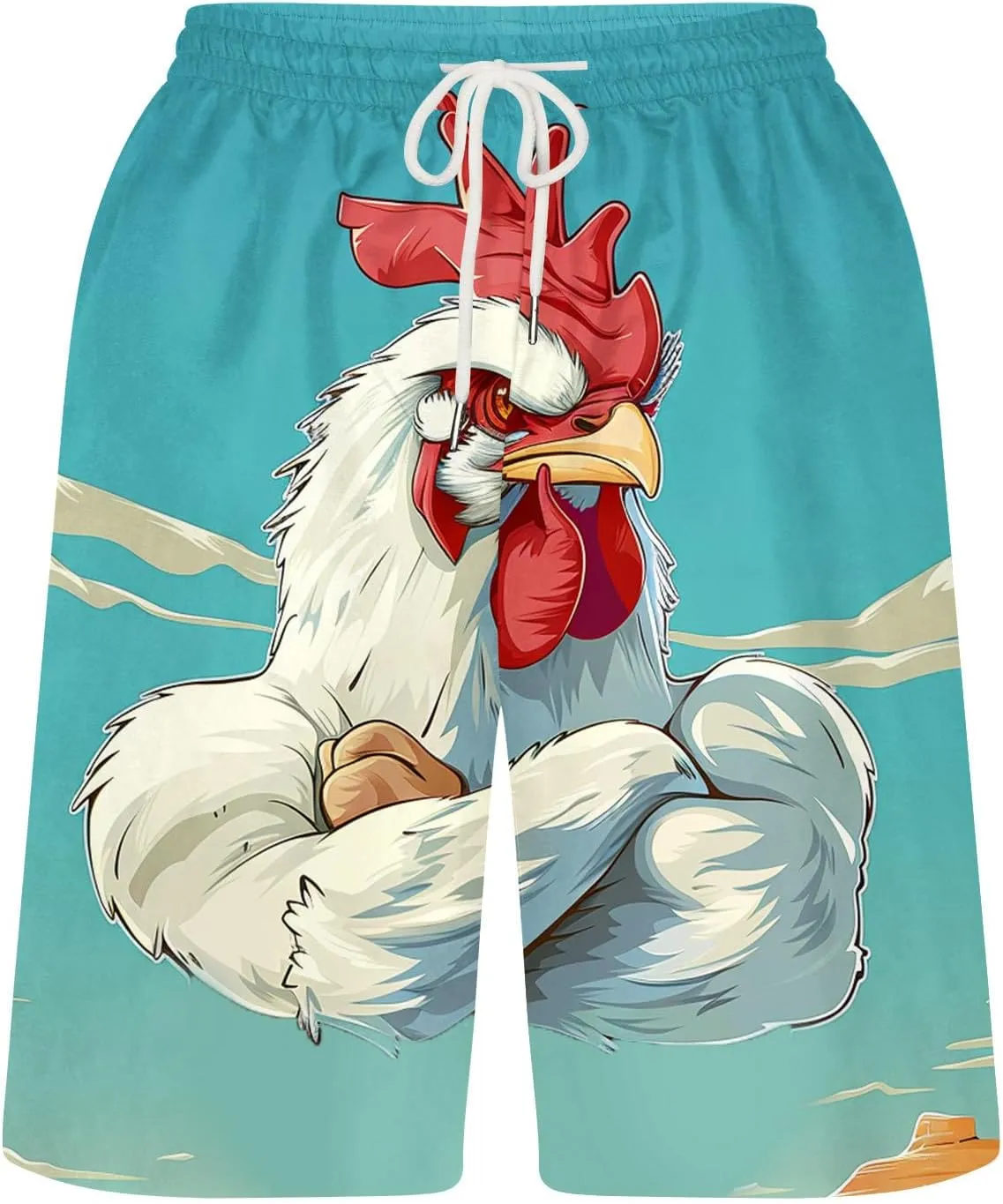 Shorts Men Funny Printed Novelty Shorts Lounge Sports Athletic Drawstring Short Pants Soft Smooth Track Shorts