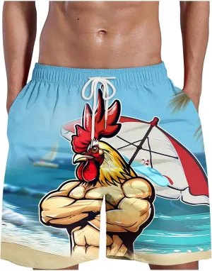 Shorts Men Funny Printed Novelty Shorts Lounge Sports Athletic Drawstring Short Pants Soft Smooth Track Shorts