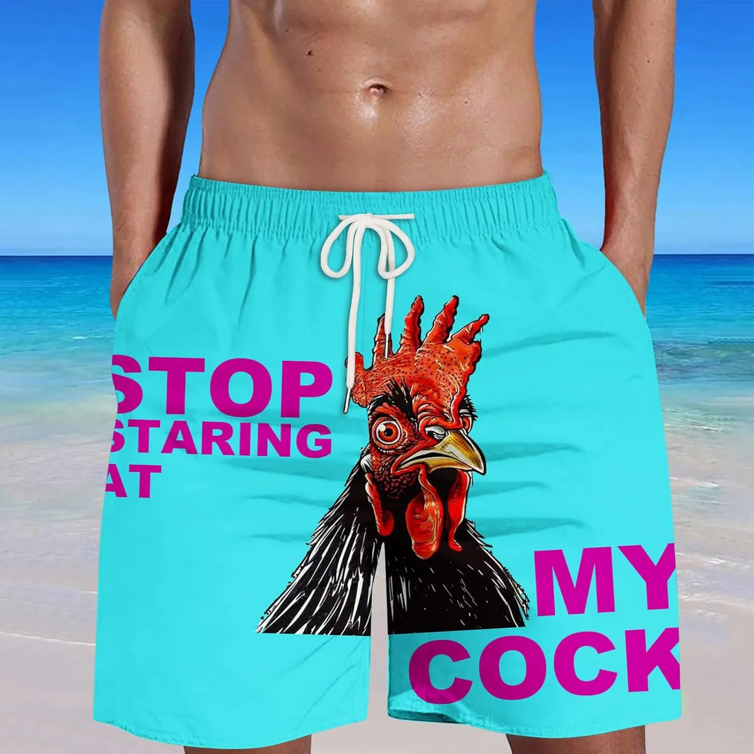 Shorts Men Funny Printed Novelty Shorts Lounge Sports Athletic Drawstring Short Pants Soft Smooth Track Shorts