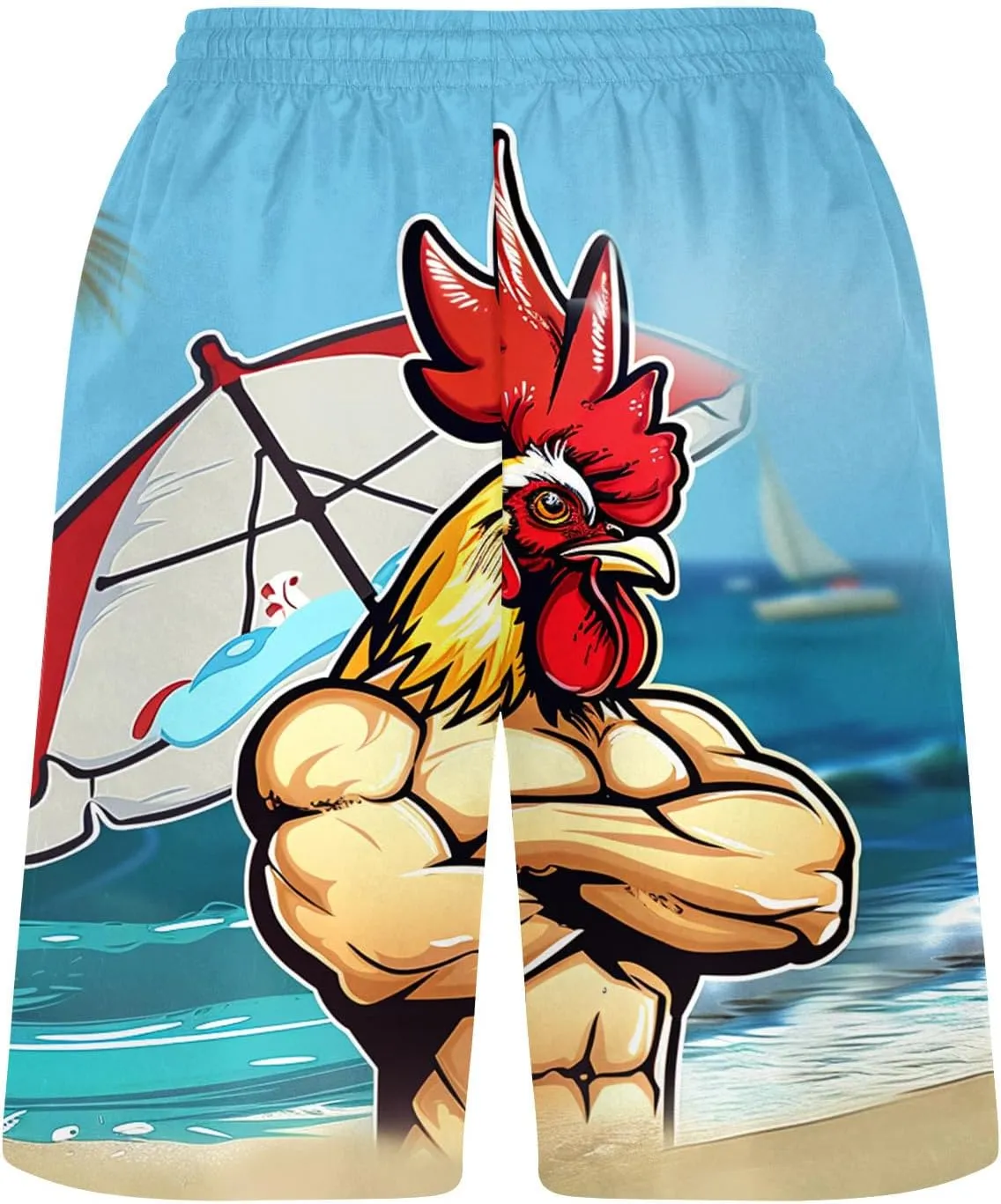 Shorts Men Funny Printed Novelty Shorts Lounge Sports Athletic Drawstring Short Pants Soft Smooth Track Shorts