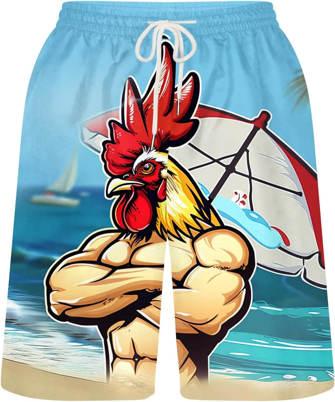Shorts Men Funny Printed Novelty Shorts Lounge Sports Athletic Drawstring Short Pants Soft Smooth Track Shorts