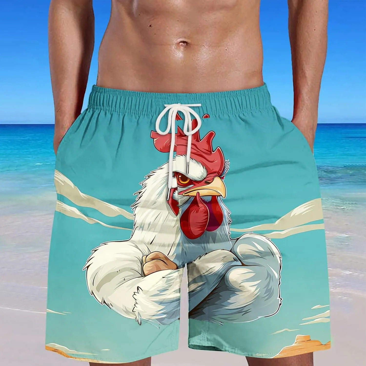 Shorts Men Funny Printed Novelty Shorts Lounge Sports Athletic Drawstring Short Pants Soft Smooth Track Shorts