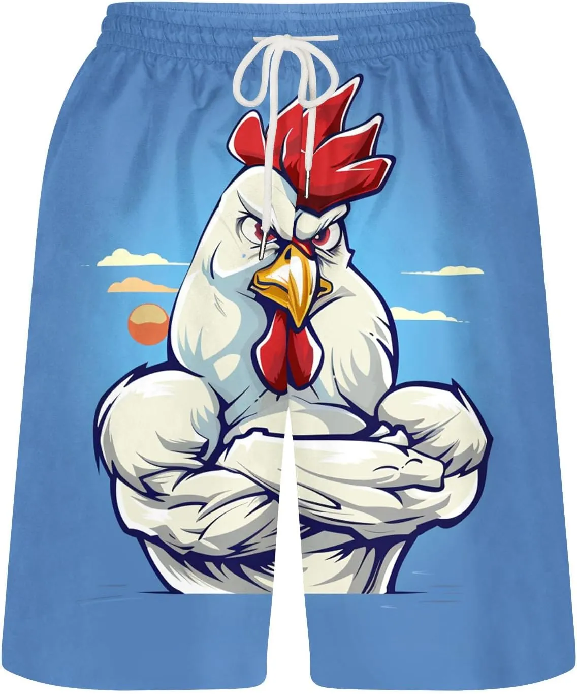 Shorts Men Funny Printed Novelty Shorts Lounge Sports Athletic Drawstring Short Pants Soft Smooth Track Shorts