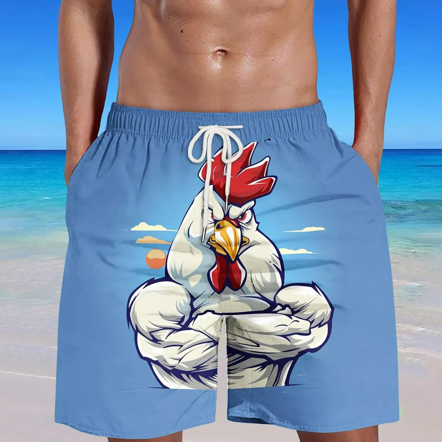 Shorts Men Funny Printed Novelty Shorts Lounge Sports Athletic Drawstring Short Pants Soft Smooth Track Shorts