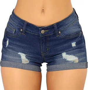 Shorts Women Women's Ripped High Waisted Denim Shorts Stretchy Jean Shorts