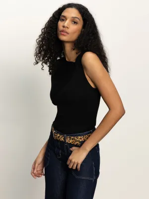 Cool Comfort Easy Wear Look Shoulder Twist Top Black