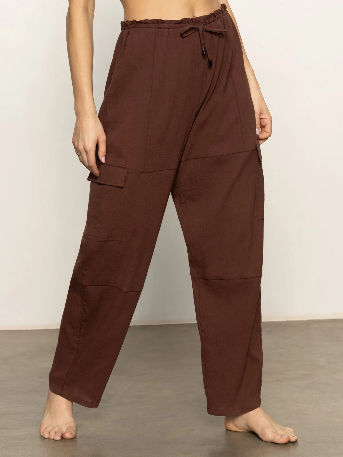 Fitted Shirt Coastal Covers Baggy Barrel Cargo Pant Espresso