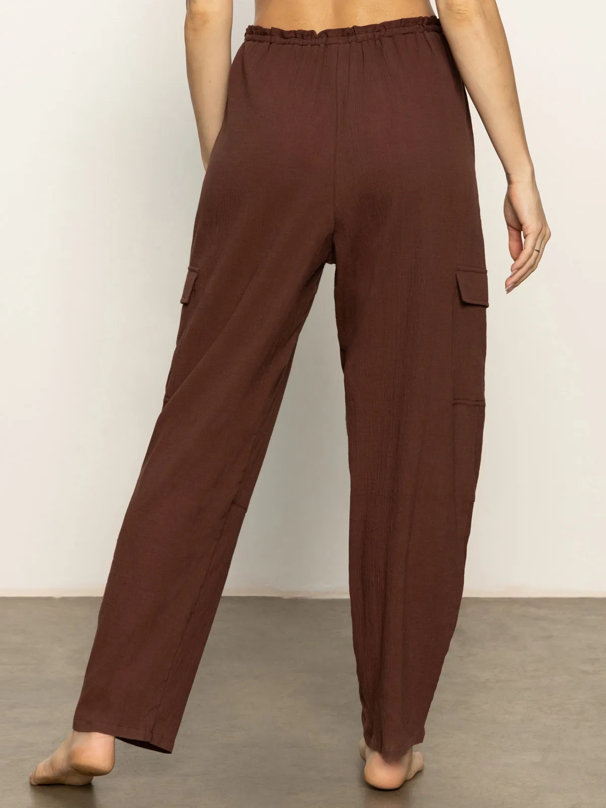 Coastal Covers Baggy Barrel Cargo Pant Espresso Durable Blend