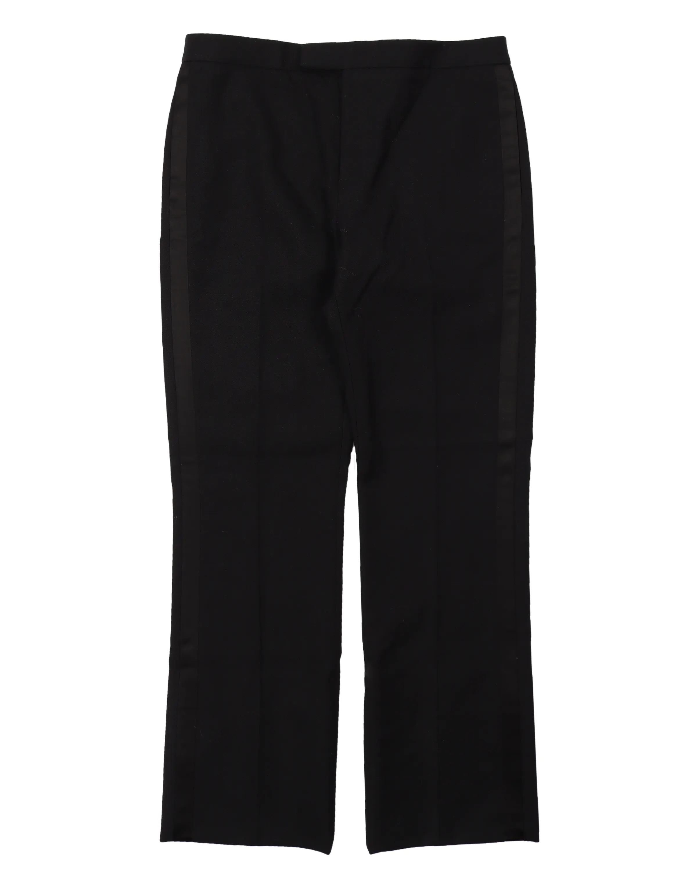 Side-Striped Pleated Tuxedo Slacks